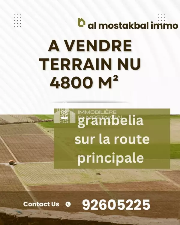 a vendre 4800m² a grmbelia